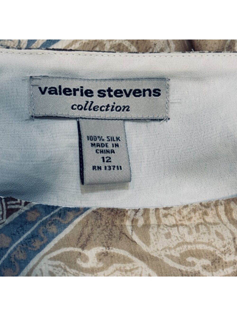 Vintage Boho Hippie Silk Midi Maxi Skirt Size 12 by Valerie Stevens Ruffle Hem - Picture 10 of 15